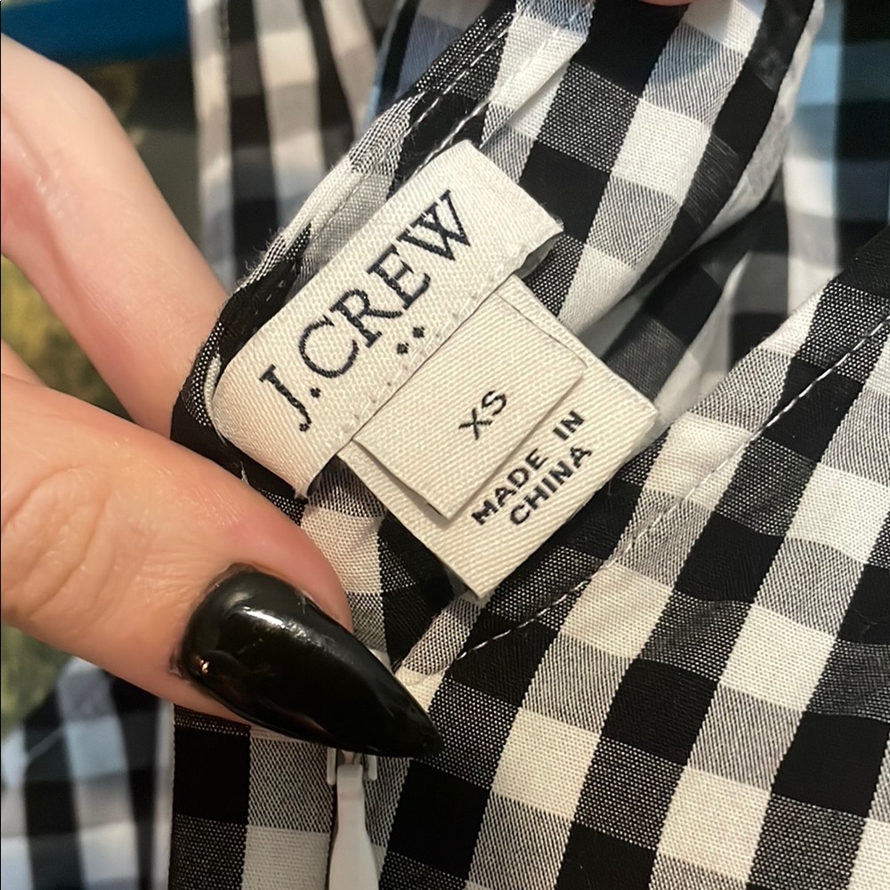 J. Crew Gingham Ruffled Mini Sundress - Picture 3 of 3